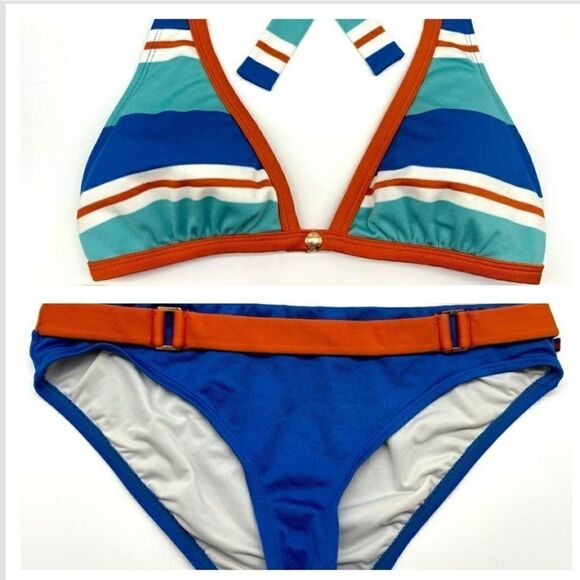 Tommy Hilfiger Stripe Two-piece Bikini Set Size Small - Picture 1 of 14